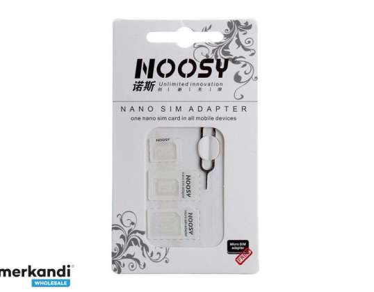 "Noosy Nano SIM" adapterio komplektas 3 er paketas