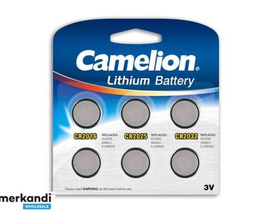 Batterij Camelion Lithium Mix Set CR2016 CR2025 CR2032 6 stuks