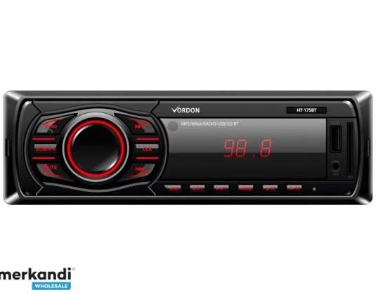 Vordon Car Radio with Bluetooth / AUX / USB / SD Input / 4x60W HT 175BT