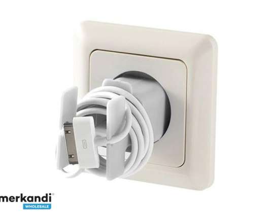 Mobile Phone Cable Organizer and Holder White