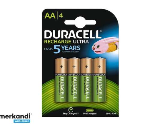 Baterija Duracell AA Mignon 2500mAH 4 vnt