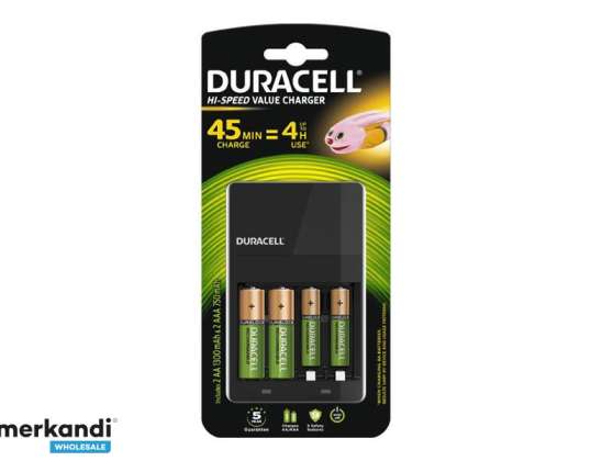 Uniwersalna ładowarka Duracell CEF14 z 2 bateriami AA/AAA każda