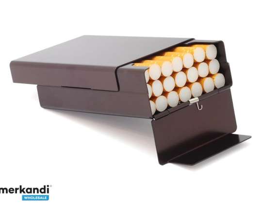 Etui für Zigaretten   Aluminium  Braun