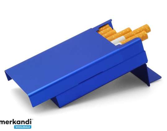 Etui für Zigaretten   Aluminium  Blau