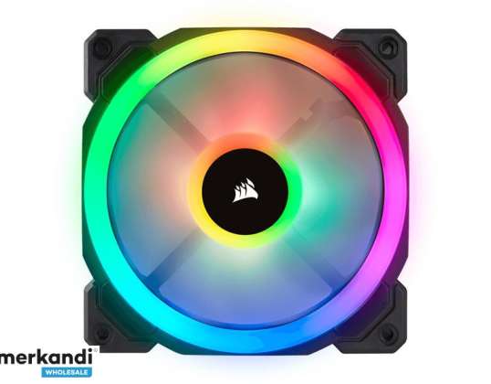 Corsair Fan LL120 Ventola LED RGB a doppio anello luminoso 3 Fan Pack CO 9050072 WW