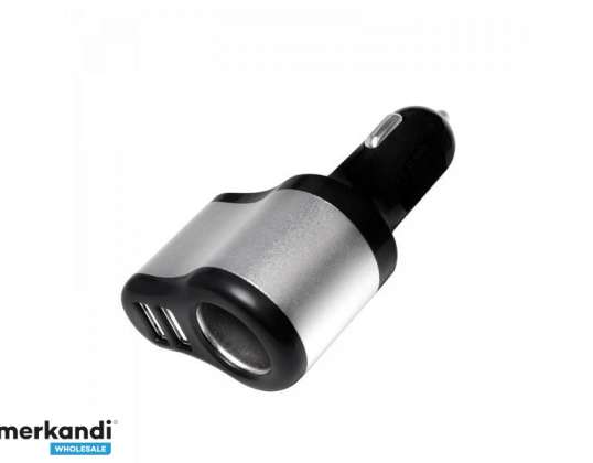Logilink USB Car Power Adapter 2x USB Port 1x Cigarette Lighter 150W