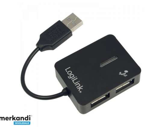 Logilink USB 2.0 HUB 4-portars Smile Svart UA0139