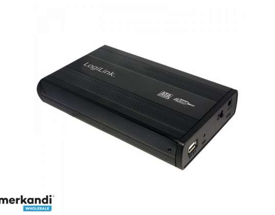 Logilink harddisk kabinett 3 5 tommers S ATA USB 2.0 Alu svart UA0082