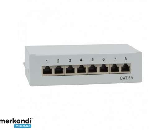 Logilink Patch Panel Table/Wall Cat.6A STP 8 Ports Grey NP0018