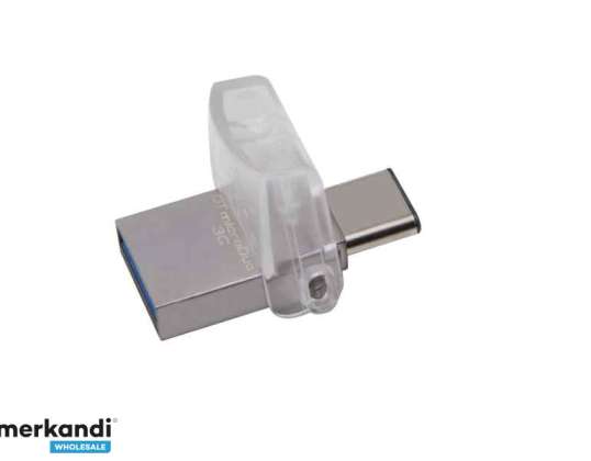 Kingston DataTraveler microDuo 3C Silver USB-minne DTDUO3C/128GB