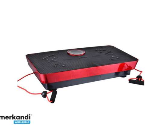 Fitness Body Magnetisk Terapi Vibrationsplade + Musik 73cm (Sort-Rød)