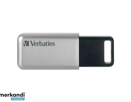 USB konektor Verbatim Secure Pro 32GB USB 3.0 (3.1 Gen 1), stříbrný USB klíč 98665