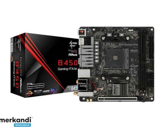 ASRock B450 Gaming-ITX / ac AMD AM4 ITX de varejo 90-MXB870-A0UAYZ