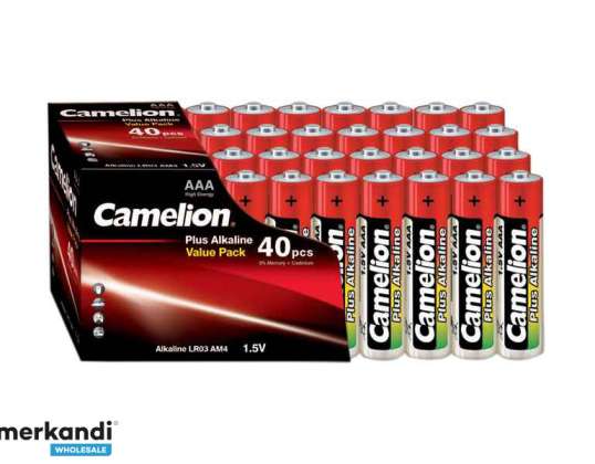 Batterie Camelion Alkalin LR03 Mikro AAA (40&#39;lık Değer Paketi)
