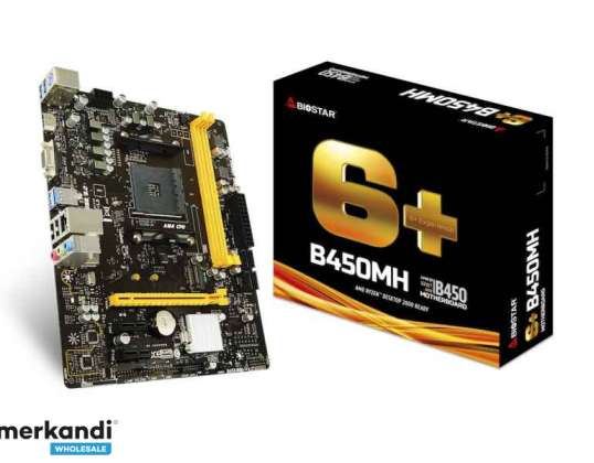 Biostar bundkort stik AM4 AMD B450 mikro ATX B450MH