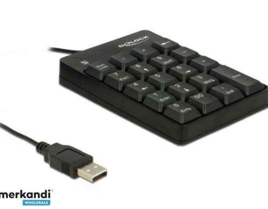 Delock 12481 цифрова клавіатура USB універсальний Чорний 12481