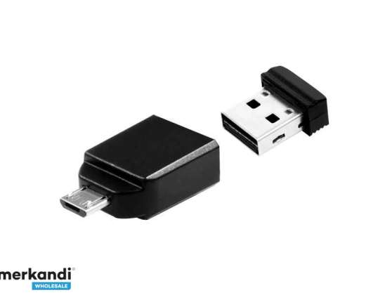 Φορτιστής Verbatim n Go USB Nano 16GB 2.0 Τύπος σύνδεσης USB A μαύρο 49821