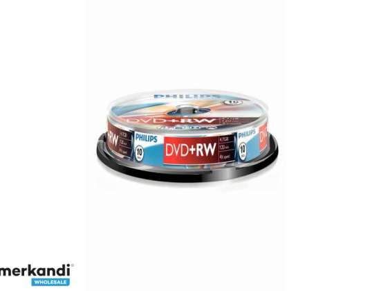 Philips DVD + RW 4,7 GB spindel 10 stuks 4x DW4S4B10F / 10