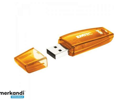 USB FlashDrive 128GB EMTEC C410 Κυψέλη (πορτοκαλί)