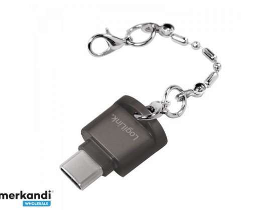 "Logilink USB-C" į "microSD" kortelių skaitytuvą kaip raktų pakabuką (CR0039)