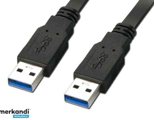 Reekin USB 3.0-kabel - Mand-Mand - 1,0 meter (sort)