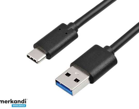 "Reekin USB 3.0" kabelis - "Male-Type-C" - 1,0 metro (juodas)