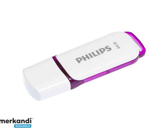 Philips USB 2.0 64GB Έκδοση χιονιού Lila FM64FD70B / 10