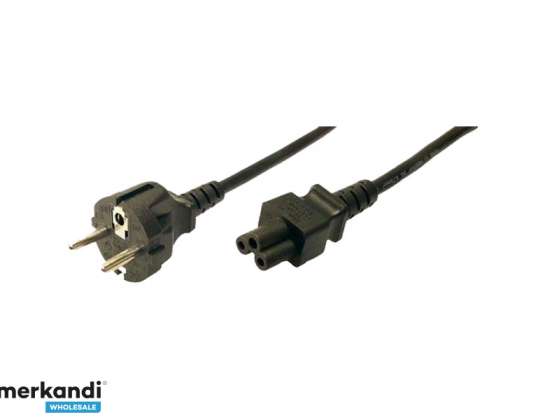 Logilink захранващ кабел предпазен щепсел / IEC гнездо 1,80m Черно CP093