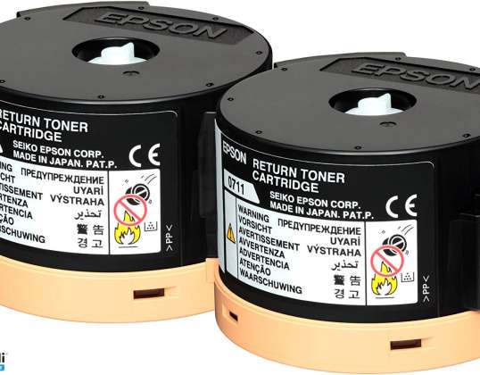 Epson двойна опаковка връщане тонер касети черен 2 x 2.5k C13S050711