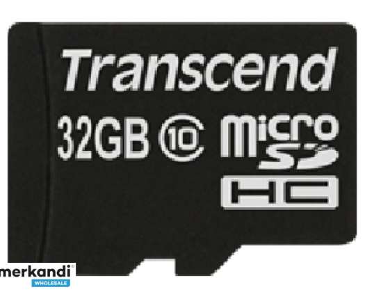 Transcend MicroSD / SDHC Card 32GB Class10 w / adapter TS32GUSDHC10