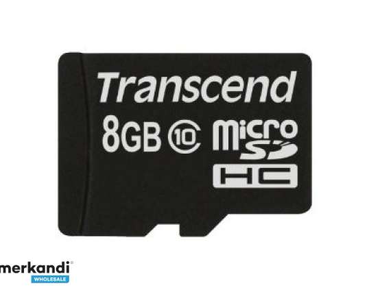 Transcend MicroSD-kaart 8GB SDHC Cl.10 (ohne adapter) TS8GUSDC10