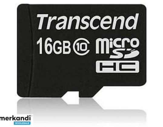 Carte Transcend MicroSD/SDHC 16GB Class10 (sans adaptateur) TS16GUSDC10