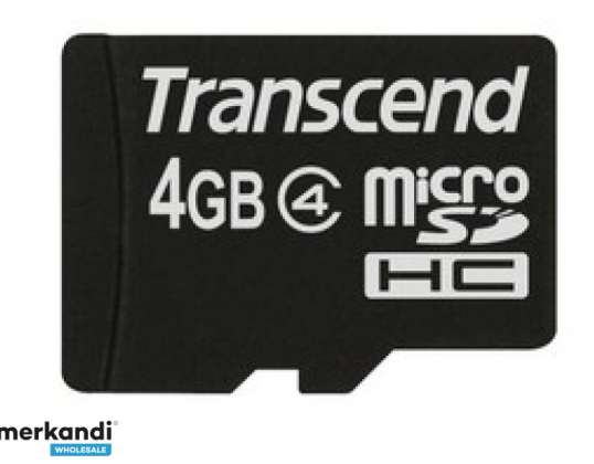 Transcend MicroSD-kaart 4 GB SDHC Cl. (zonder Adpater) TS4GUSDC4