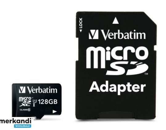Verbatim MicroSD / SDXC карта 128GB Premium Class10 + Adap. На дребно 44085