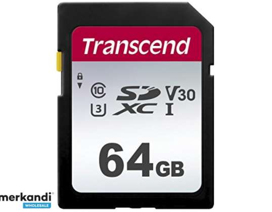 Transcend SD Card 64GB SDXC SDC300S 95 / 45MB / s TS64GSDC300S