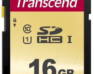 Transcend SD Card 16GB SDHC SDC500S 95/60MB/s TS16GSDC500S