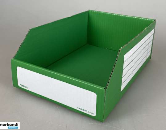 500 pz Scatole espositive verdi 285 x 197 x 108 mm, pallet rimanenti all'ingrosso per rivenditori