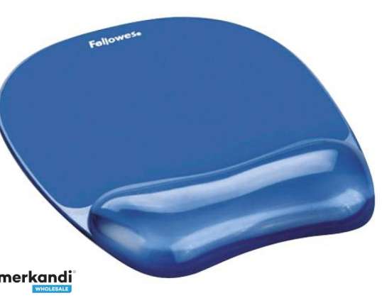 Mouse pad Fellowes Crystal Gel wrist rest, blue 9114120