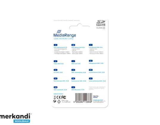 MediaRange SDHC-kort 16 GB Cl.10 MR963