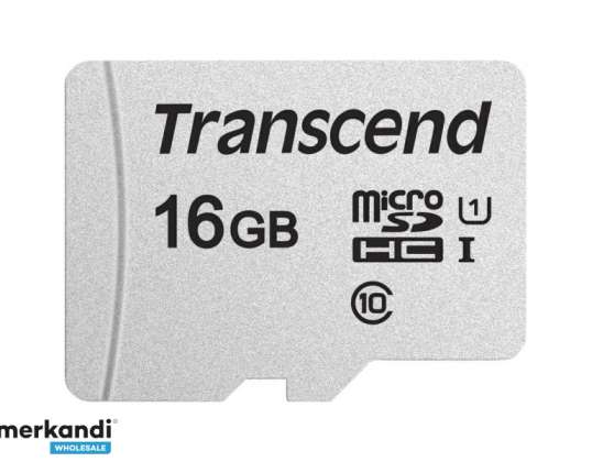 Transcend MicroSD / SDHC-kaart 16 GB USD300S-A met Adap. TS16GUSD300S-A