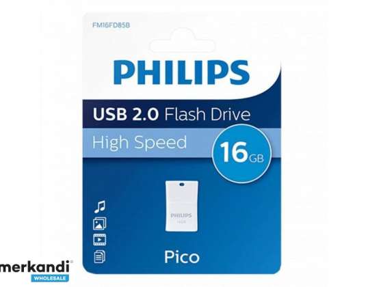 Philips USB-stick 16 GB 2.0 USB-enhet Pico FM16FD85B / 00