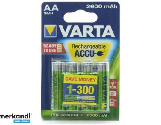 Varta Batterie NiMH Mignon AA 2600mAh blister (Pack de 4) 05716 101 404