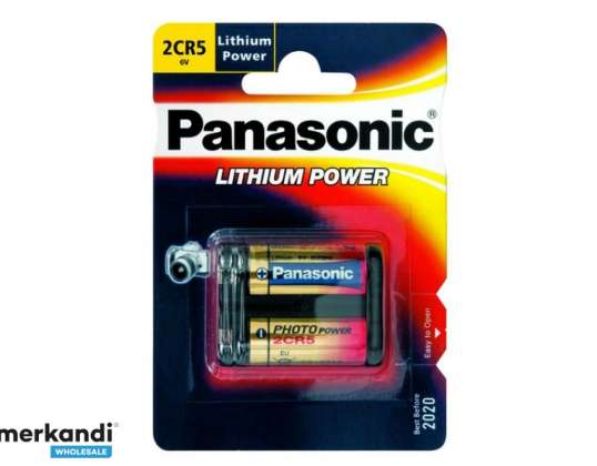 Panasonic bateriju litija foto 2CR5 3V blisteris (1 iepakojums) 2CR-5L / 1BP