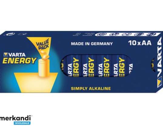 Akku Varta Alkaline Mignon AA Energy Retail Box (10-pakkaus) 04106 229 410