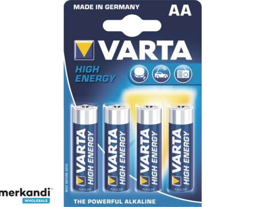 Batterie Varta Alk. Mignon AA Haute En. Pellicule rétractable (paquet de 4) 04906 121 354