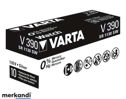 Varta Batterie Oxyde d’argent Button Cell 390 Retail (10-Pack) 00390 101 111
