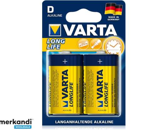 Varta Batterie Alkaline Mono D Longlife blisteris (2 iepakojumi) 04120 110 412