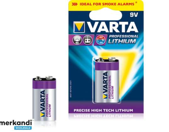 Varta Batterie Lithium E-Block 6FR61 9V blisteris (1 iepakojums) 06122 301 401