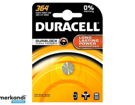 Duracell-batteri sølvoksidknapp celle 364, 1,5 V blisterpakning (1-pakning) 067790