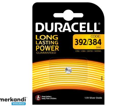 "Duracell" akumuliatoriaus sidabro oksido sagos formos elementų baterija 392/384 lizdinė plokštelė (1 pakuotė) 067929